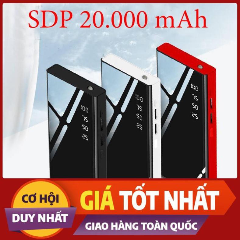 Sạc Dự Phòng 20000mAh 💎CHÍNH HÃNG💎 Sạc Mặt Kính Tích Hợp Sạc Nhanh Fast Charge Thời Trang (ảnh thật)