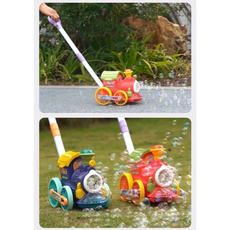 Xe đẩy tàu lửa thổi bong bóng