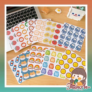 Sticker hoạt hình dễ thương, set 2 tờ