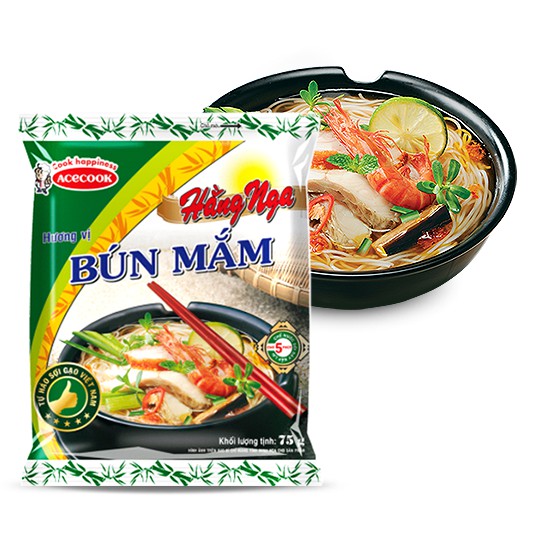 Thùng Bún ăn liền Hằng Nga Acecook(30 gói x75g)