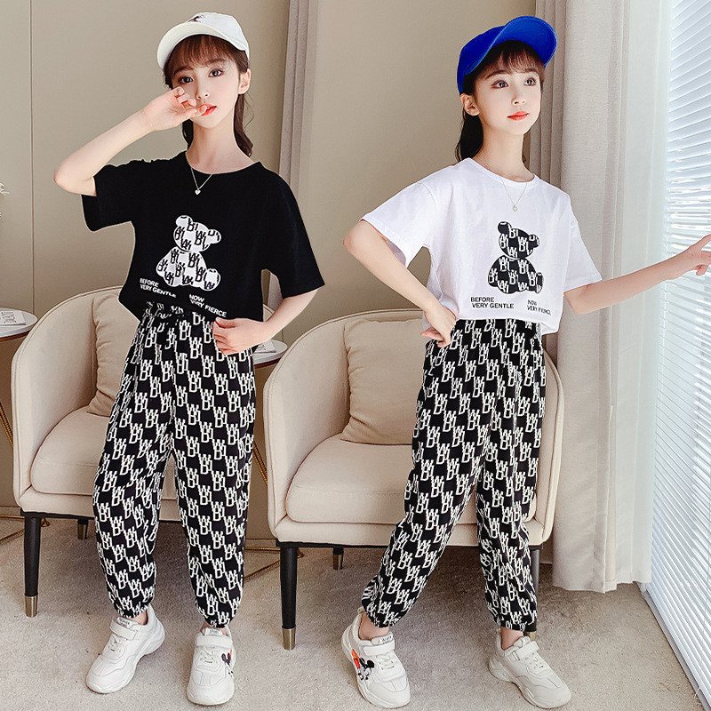 Set bộ quần áo trẻ em dành cho bé gái 18-45kg mẫu Gấu WB. Chất liệu thoáng mát, đường may kỹ. MA26.