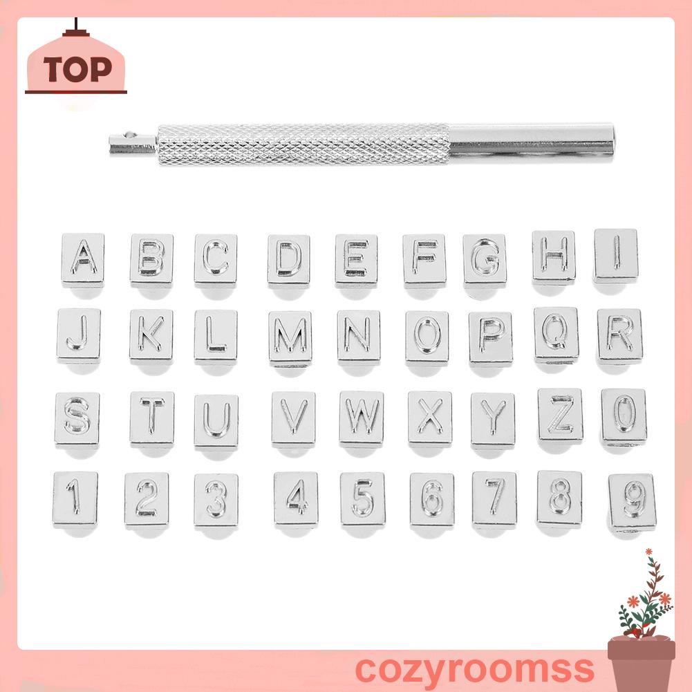 Cozyroomss 36pcs Steel Punch Alphabet Letter Number Set Metal Leather Tool