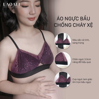 Áo ngực bầu không gọng Ladali, áo lót bầu bigsize chống chảy xệ B05 - Tím
