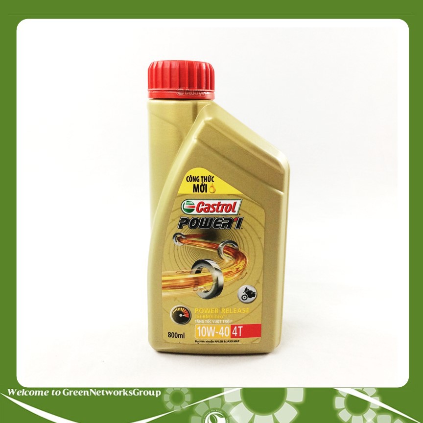 Dầu nhớt Castrol Power1 4T 10W-40 800ml Greennetworks