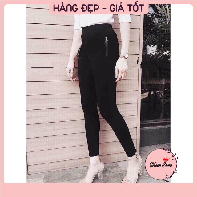 Quần legging Umi xuất Hàn 2 khoá hông chuẩn loại 1 (Ảnh thật + video)
