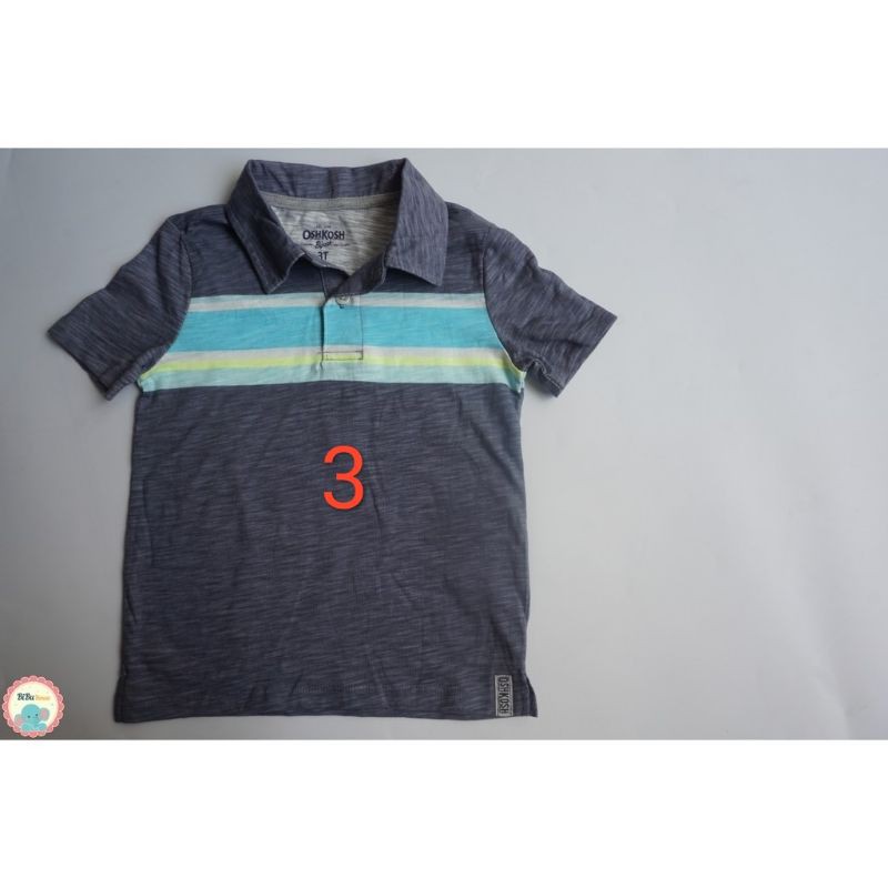 Áo thun có cổ Polo Oskosh xuất dư bé trai