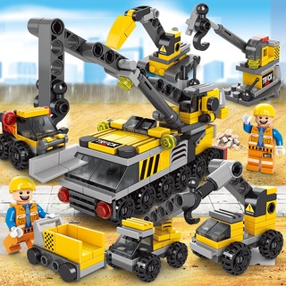 Toys☌■❣Đồ chơi lắp ráp trẻ em, xếp hình hạt nhỏ, ô tô ghép, bé trai 3 tuổi, 6 khối lắp ghép