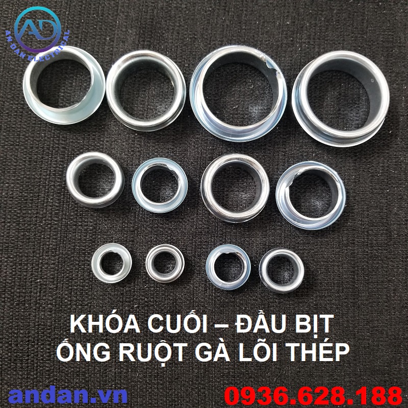 Khóa cuối – Đầu bịt ống ruột gà lõi thép (KC), KC12 1/2’’, KC34 3/’’, KC100 1’’, KC114 1-1/4’’, KC112 1-1/2’’, KC200 2’’