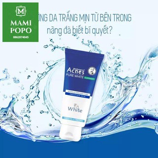 Sữa rửa mặt dưỡng trắng Acnes Pure White 25 gam