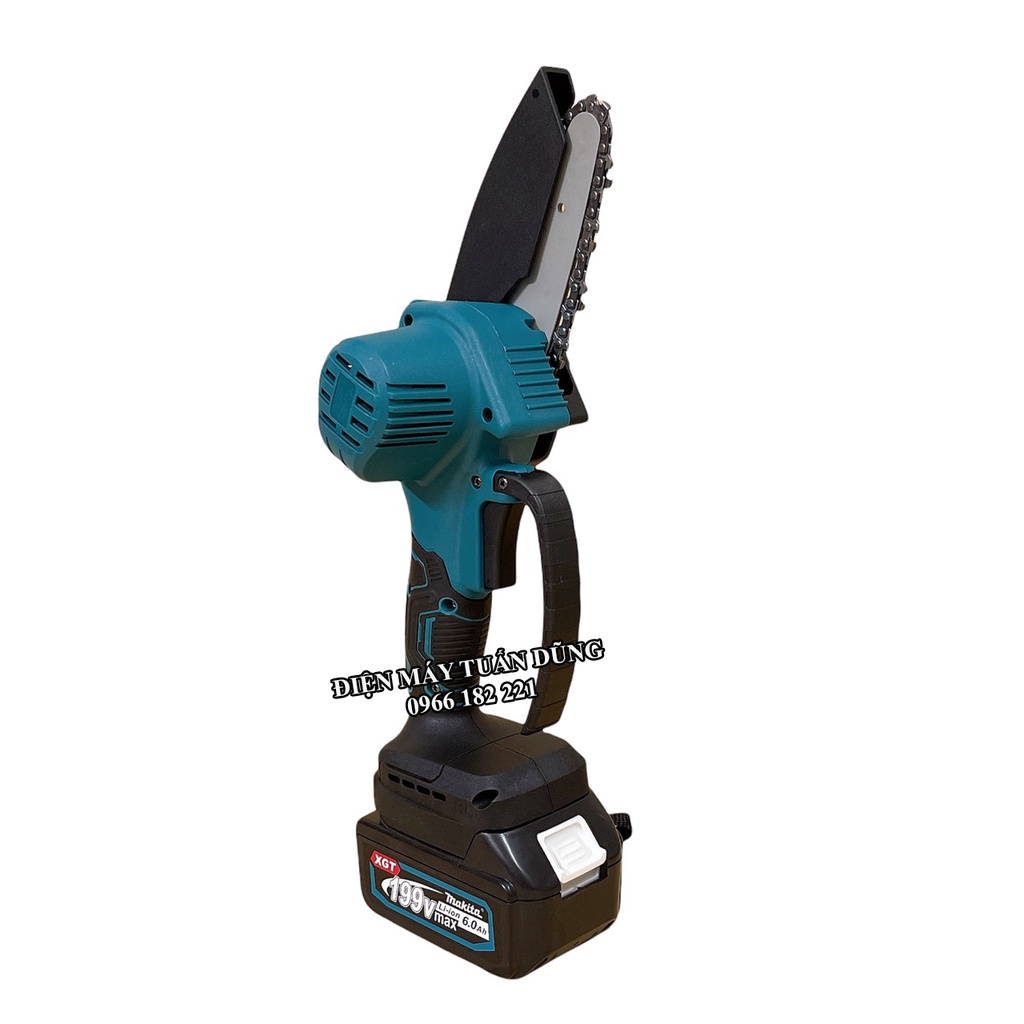 Máy cưa xích dùng pin Makita Kèm 1 pin 10 cell 199V Động cơ Không chổi than