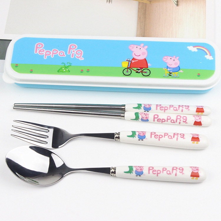 Bộ muỗng đũa nĩa hello kitty đáng yêu bằng thép không gỉ