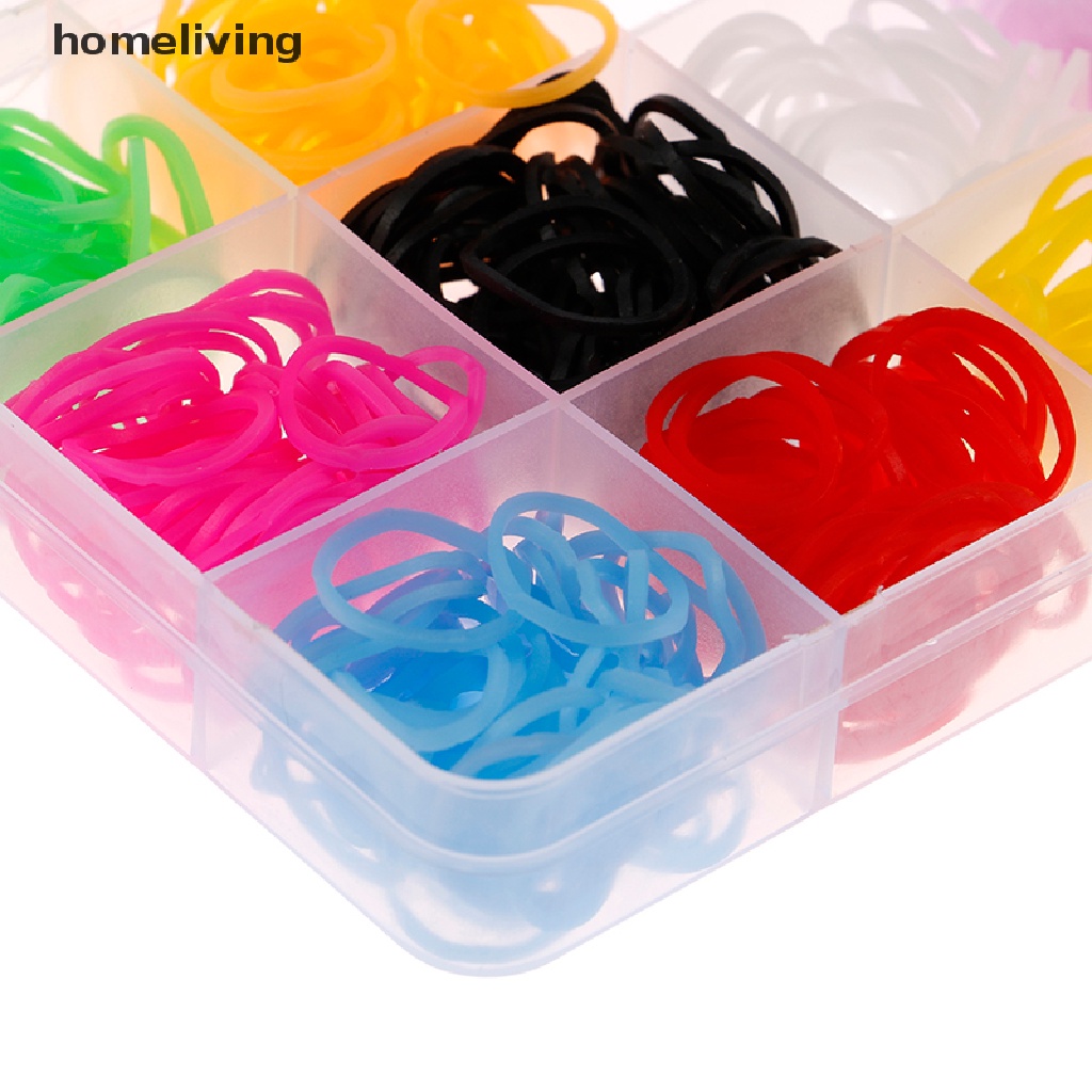 Set 500 Dây Cao Su 12 Màu Làm Vòng Tay DIY Kèm Phụ Kiện