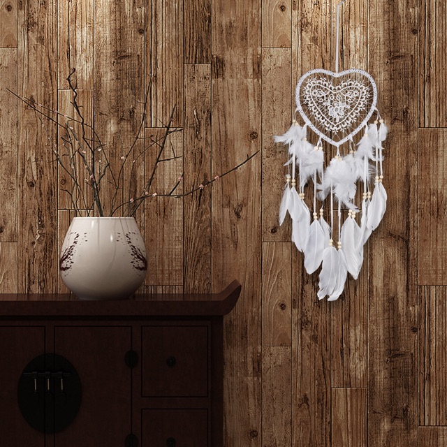 [ Làm sẵn ] Dreamcatcher hình trái tim gắn đèn led