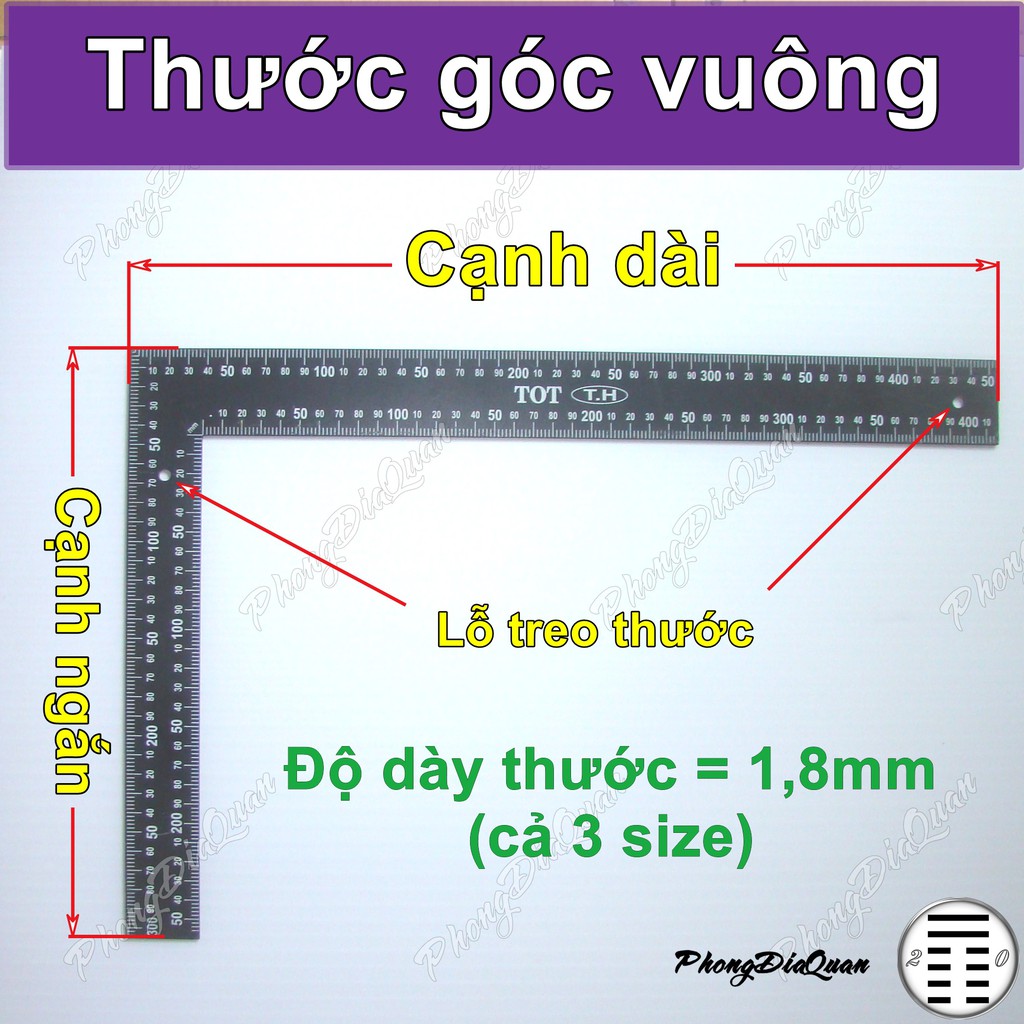 Thước góc vuông (thước vuông, thước ke góc vuông, ê ke)