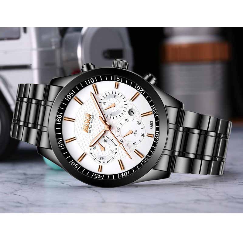 Đồng hồ nam rẻ đẹp BOSCK chính hãng, lên tay tuyệt đẹp, kính chống trày xước tốt ( Tặng tỳ hưu, tháo mắc, Mã: AB05 ) | BigBuy360 - bigbuy360.vn