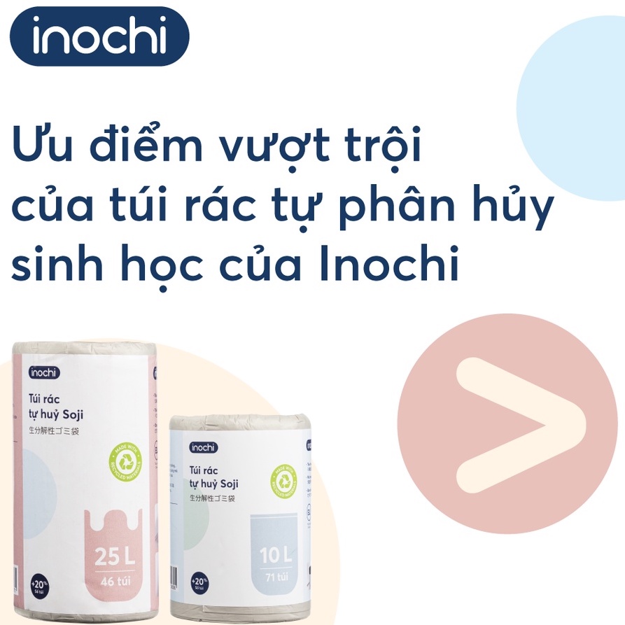 Túi rác tự huỷ Soji 10l - 25L - 50L - Chính hãng Inochi, tiêu chuẩn nhật bản