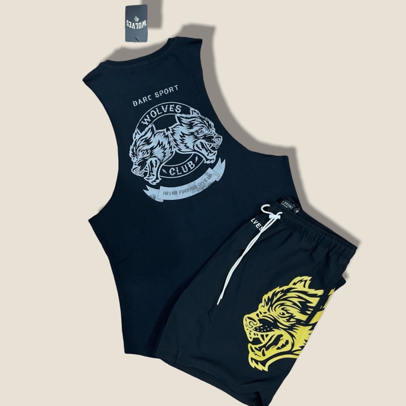 Áo Tank Sói SPARTAFIT ba lỗ nam tập thể thao gym