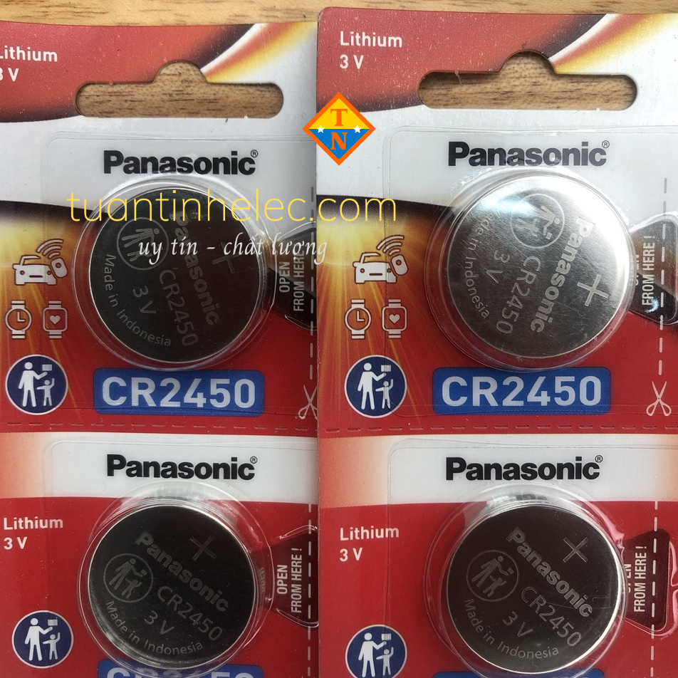 Pin CR2450 Panasonic lithium 3V thay cho chìa khóa xe ô tô, remote...- hàng chính hãng (1 viên)  # pin