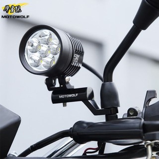 đèn trợ sáng l6 lắp kính hậu xe máy