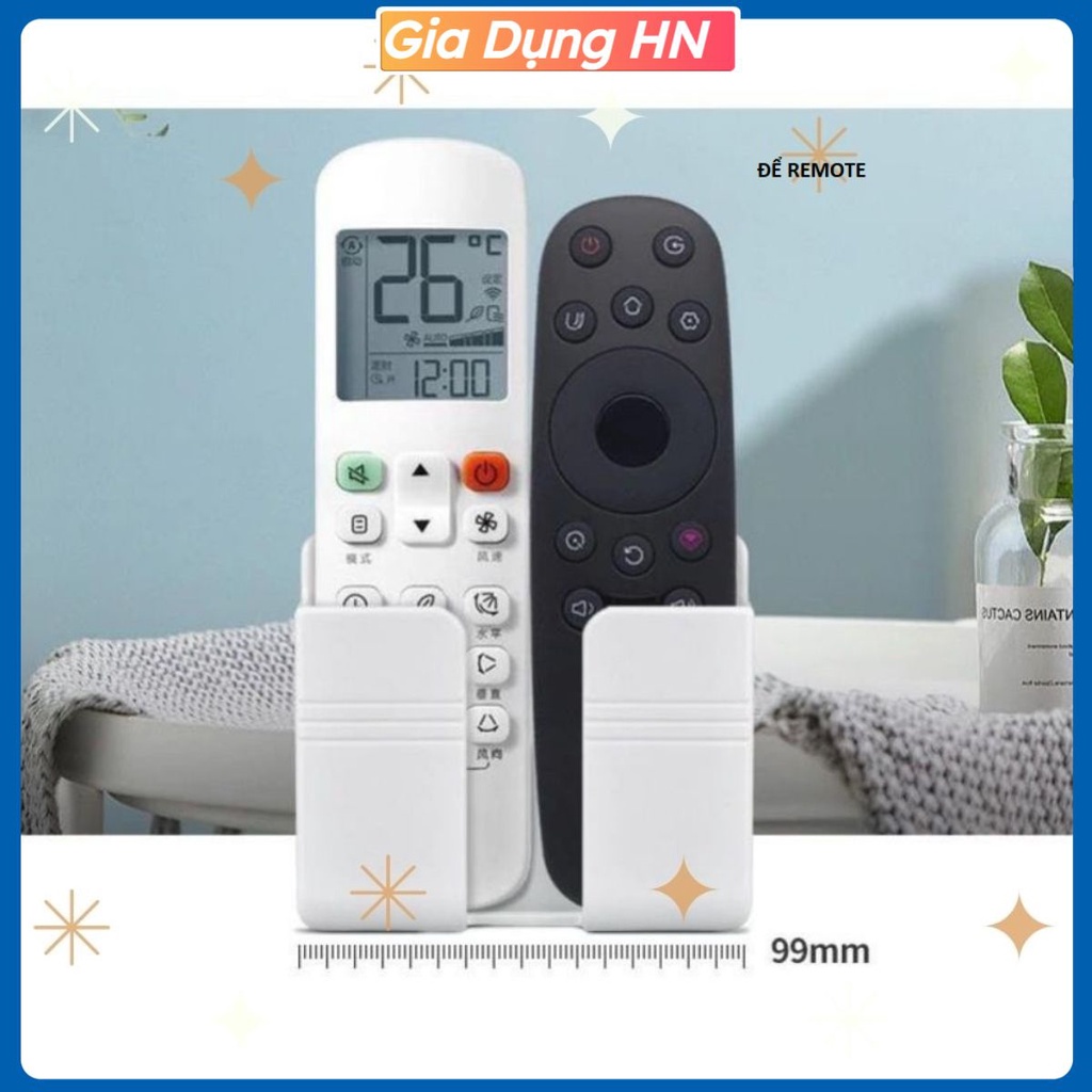 Kệ dán tường để remote,giá đỡ sạc điện thoại(chữ nhật)