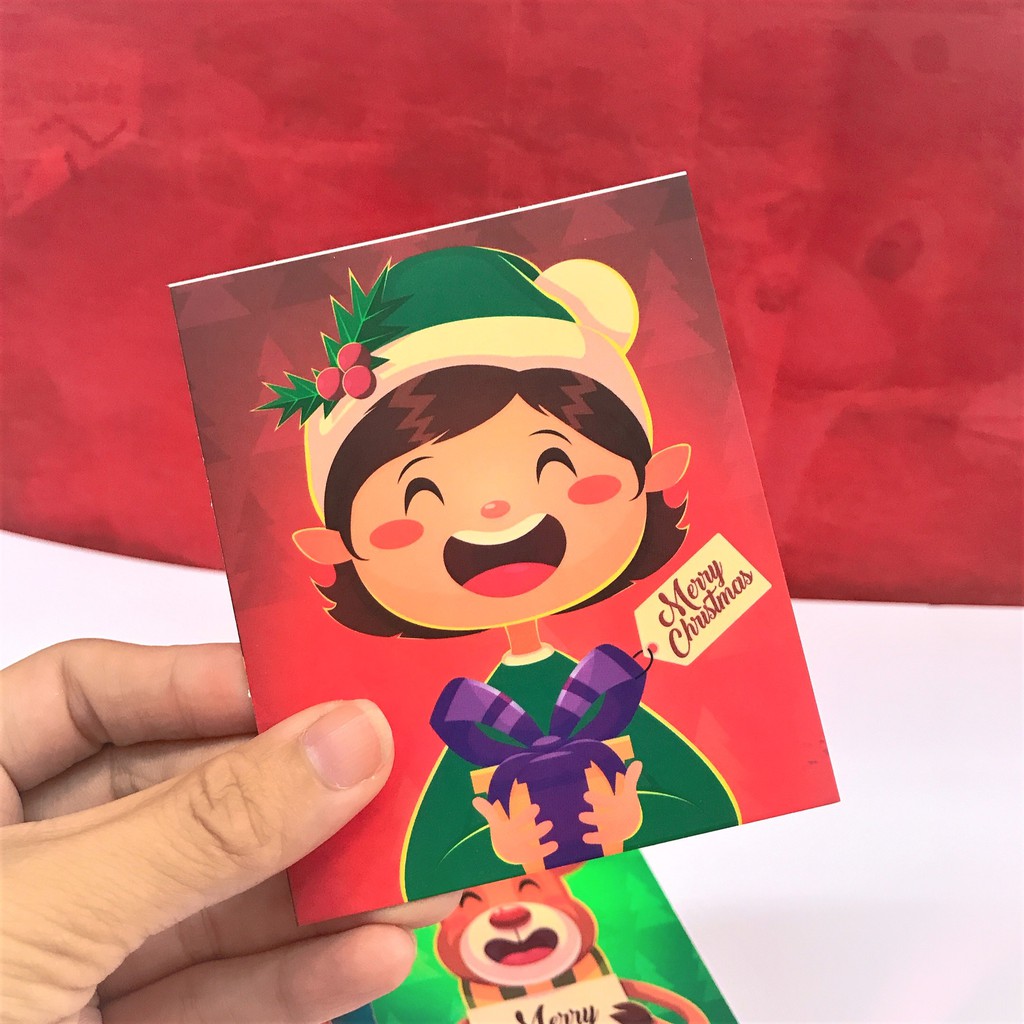 THIỆP NOEL GIÁNG SINH THIẾT KẾ CAO CẤP 2022 - KT: 9*7.2cm - Thiệp một mặt