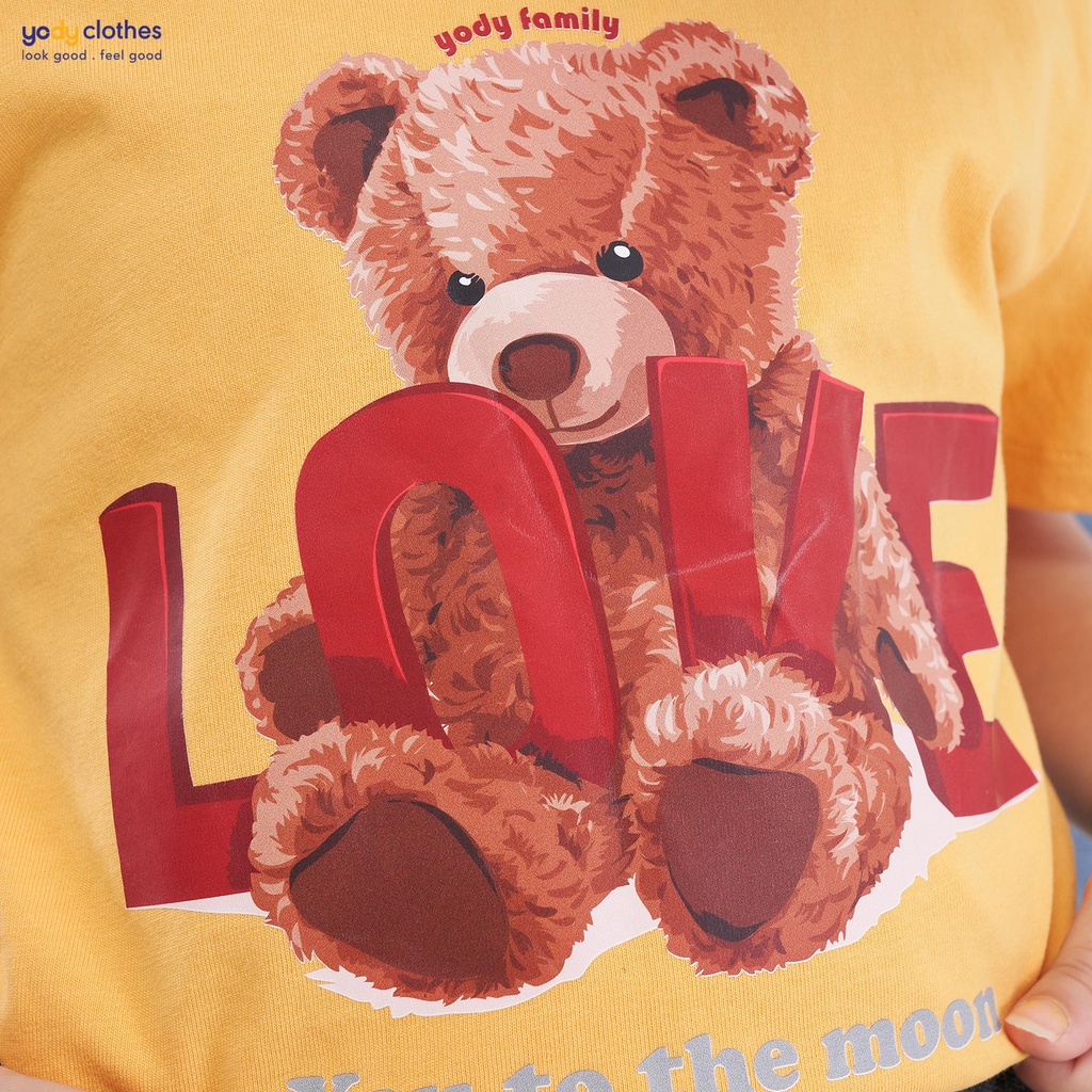 Áo phông cho bé YODY họa tiết hình gấu thoải mái mát mẻ TSK5085