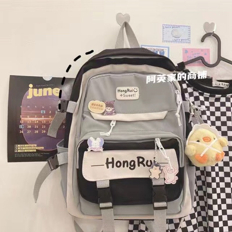 Balo đi học HR tặng sticker Hiyoshop