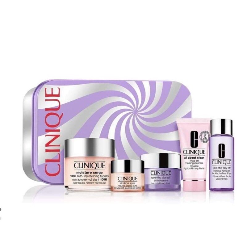 Set dưỡng ẩm Clinique Moisture Surge 100H- Hour gồm 3 món