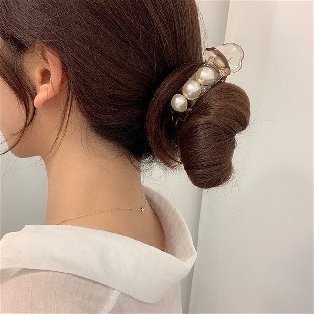 Kẹp Tóc Đính Ngọc Trai Giả Xinh Xắn Phong Cách Sang Trọng Cho Nữ