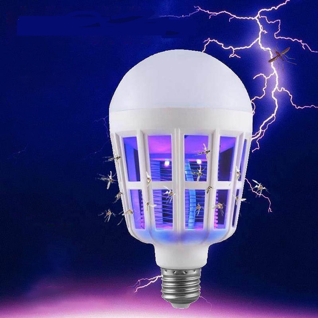 Bóng Đèn Led Bắt Muỗi, Đèn Xua Côn Trùng Thông Minh 10W