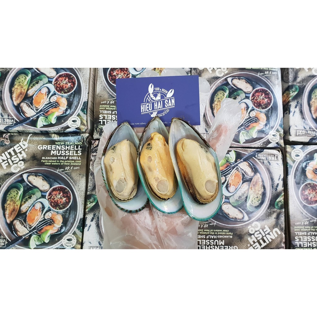 Vẹm xanh nhập khẩu con siêu to (hộp 1kg)