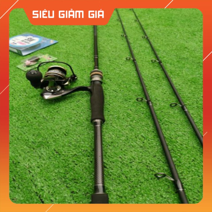 [Combo] R Bộ Cần Câu Lure Chất Lượng Hunting Black + Máy Deukio AC + Phụ Kiện [Giá rẻ]