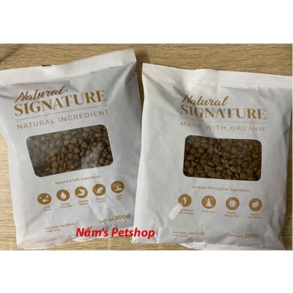 Gói lẻ thức ăn hạt hữu cơ cho chó Natural Signature