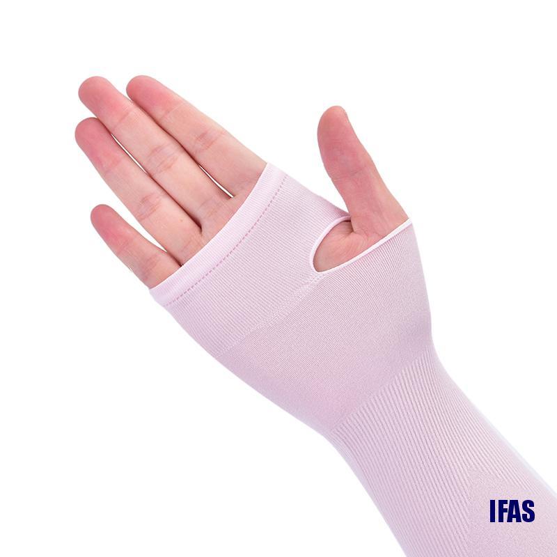(Hàng Mới Về) 1 Cặp Găng Cánh Tay Làm Mát Chống Tia Uv Cho Nam Nữ