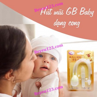 Dụng cũ hút mũi cong Gb baby kèm cây gắp mũi