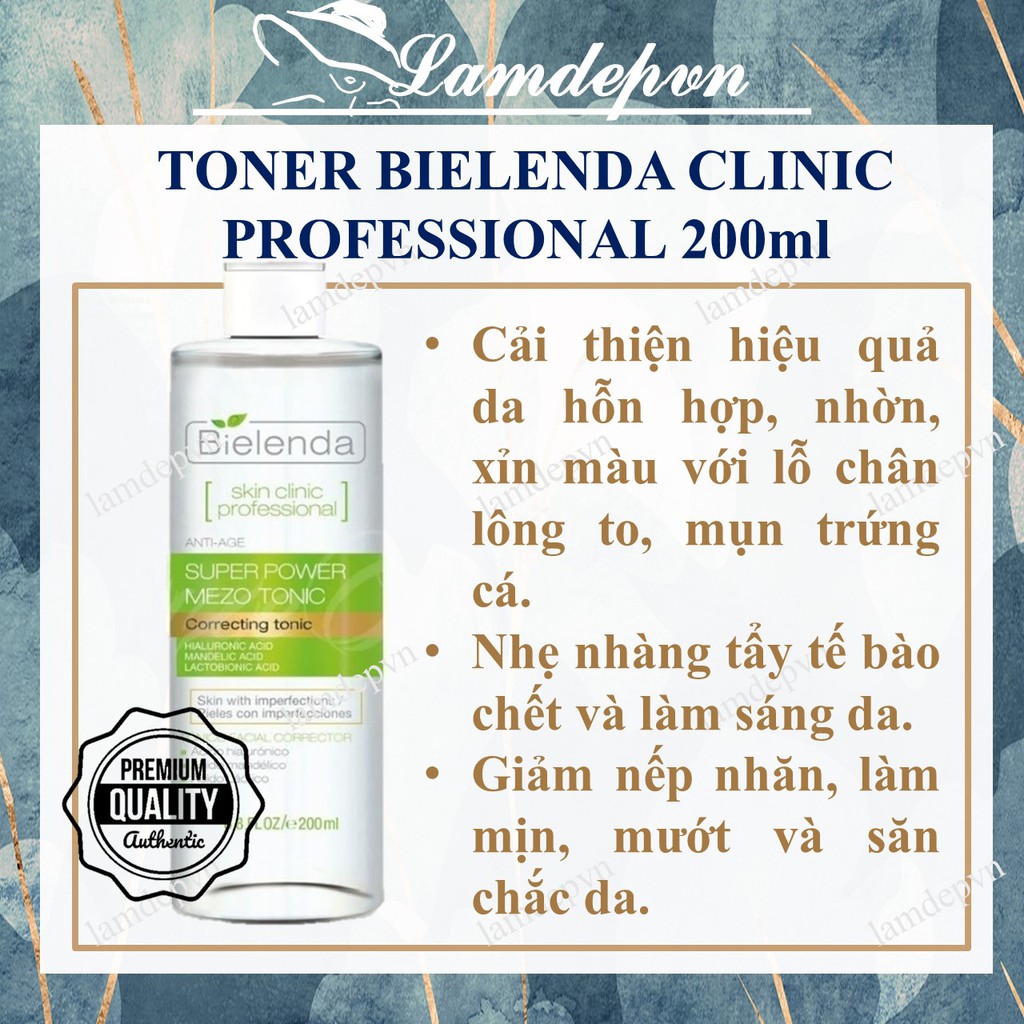 TONER NƯỚC HOA HỒNG BIELENDA CAO CẤP XANH LÁ