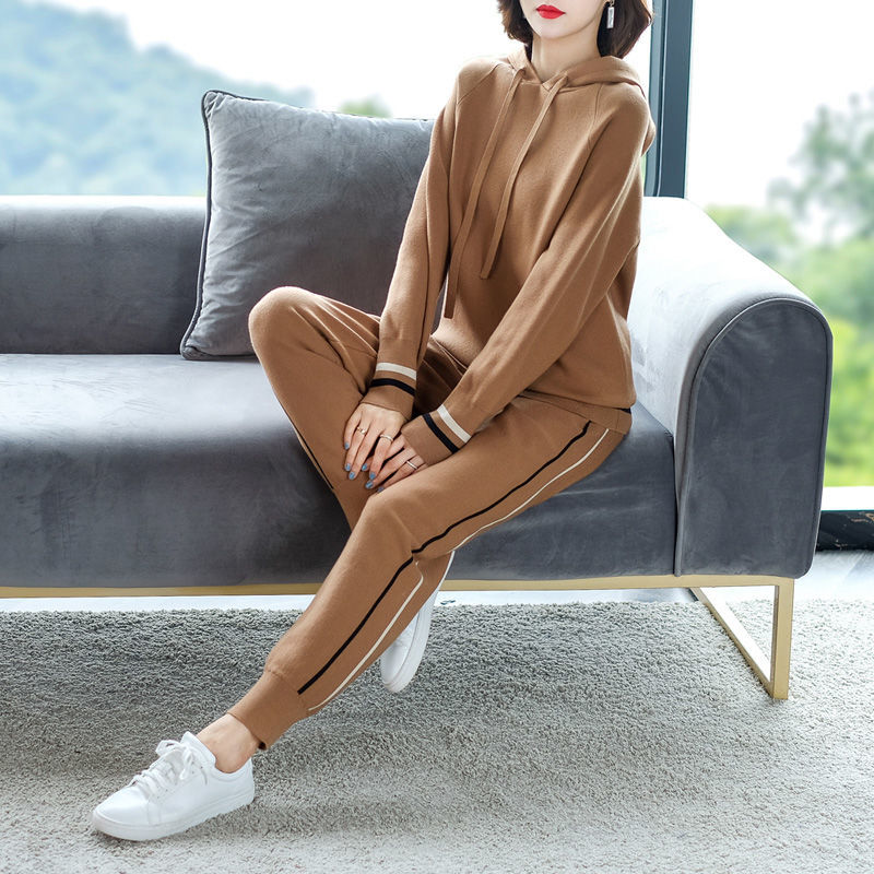 Set đồ thể thao 2 mảnh dáng rộng phong cách thu đông Hàn Quốc thời trang cho nữ