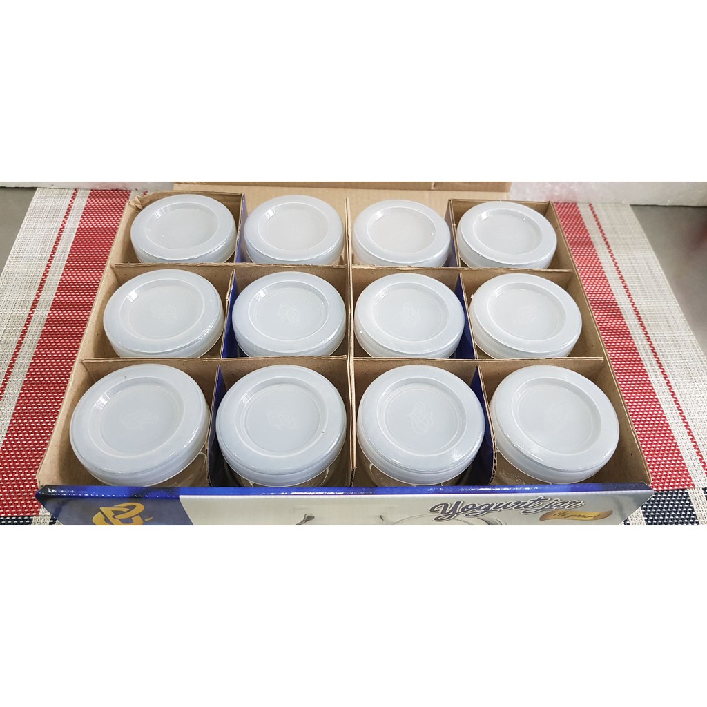 Hũ làm sữa chua thủy tinh Bộ 12 cái | BigBuy360 - bigbuy360.vn