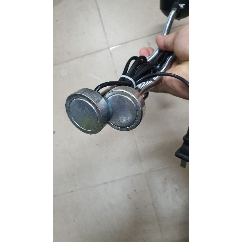 Đèn kỹ thuật 220v-12w đế từ gắn máy khoan bàn, phay, tiện TẶNG 3 CÂY THƯỚC 15CM, 20CM, 30CM BẰNG THÉP KHÔNG RỈ