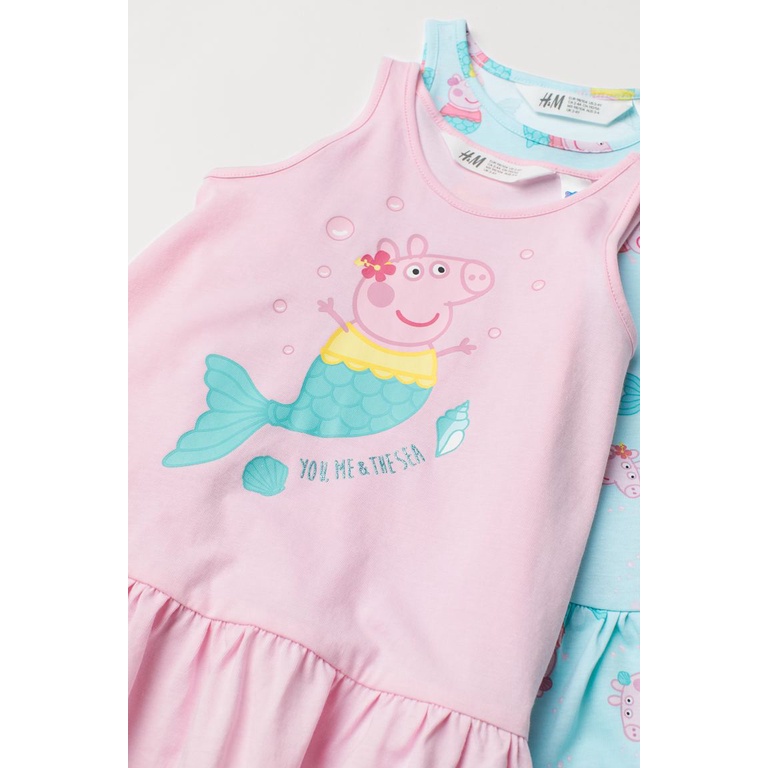 Set 2 váy hạ eo Peppa HM H&amp;M_hàng chính hãng authentic