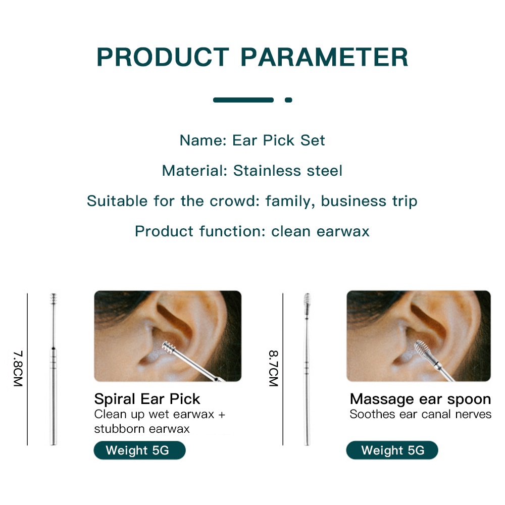 Ear Pick Remove Wax Ears để làm sạch Earpick Light Earwax Remover Clean Your Personal Health Care Beauty