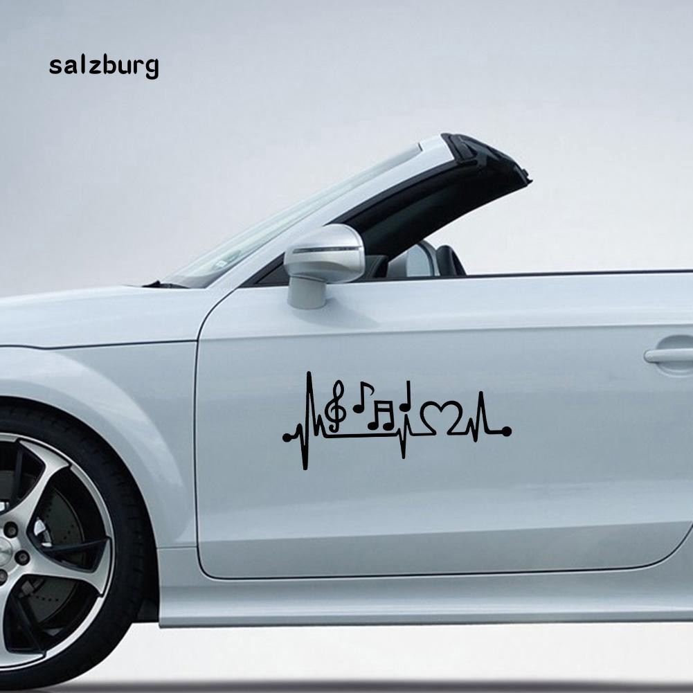 Miếng dán trang trí xe hơi laptop họa tiết nốt nhạc