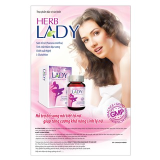 Trắng da, nở ngực, tăng cường sinh lý phái đẹp HERBLADY 30 VIÊN