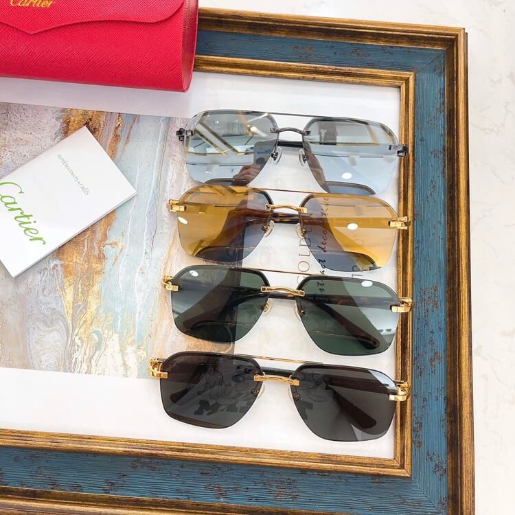 Kính Mát Nam Cao Cấp, C.ARTIER, Mắt kính đen, chống nắng, chống tia UV  - donghokinhmat168