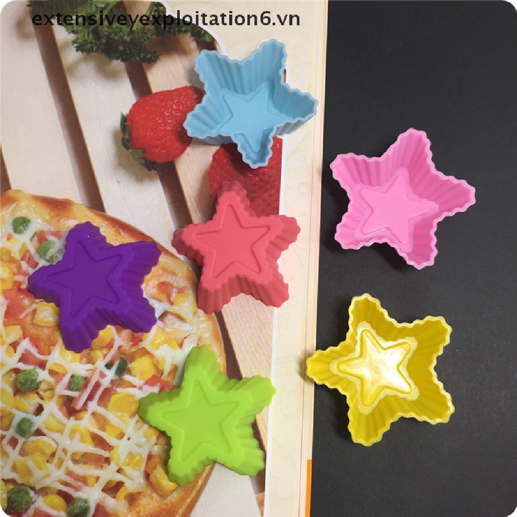 Bộ 6 Khuôn Silicone Làm Bánh Cupcake / Muffin / E6VN / 6 Cái DIY