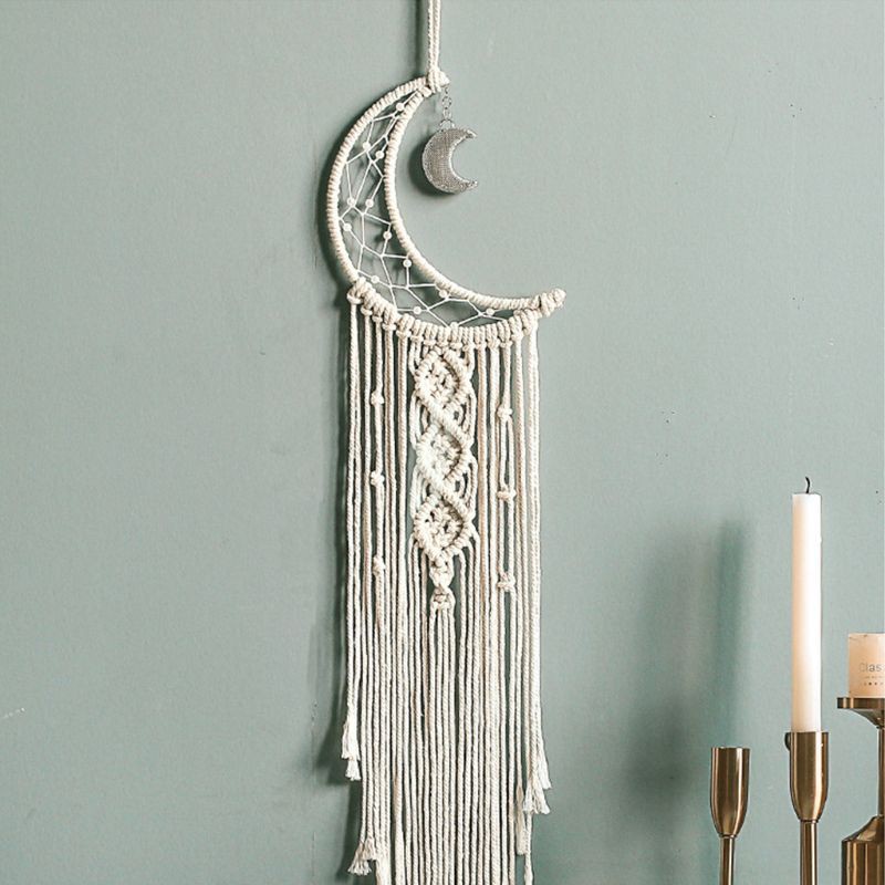 Vòng Kim Loại Hình Mặt Trăng Làm Dream Catcher Thủ Công Diy