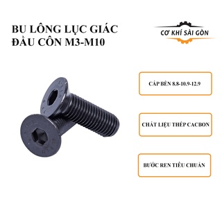 Bulong đầu côn m6,m8,m10-xi đen