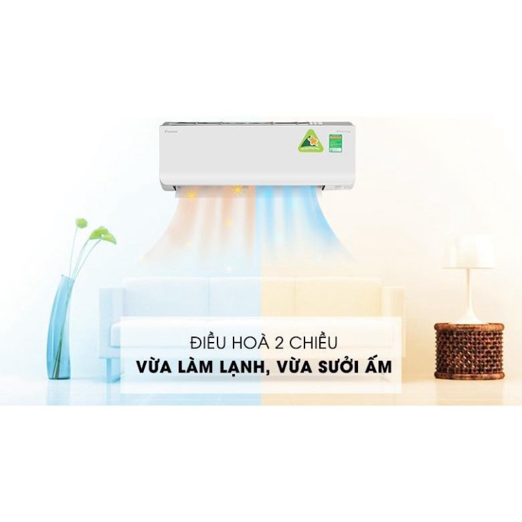 Điều Hòa Daikin FTHF35RAVMV/RHF35RAVMV 2 Chiều 11900 BTU - Gió Thổi Dễ Chịu