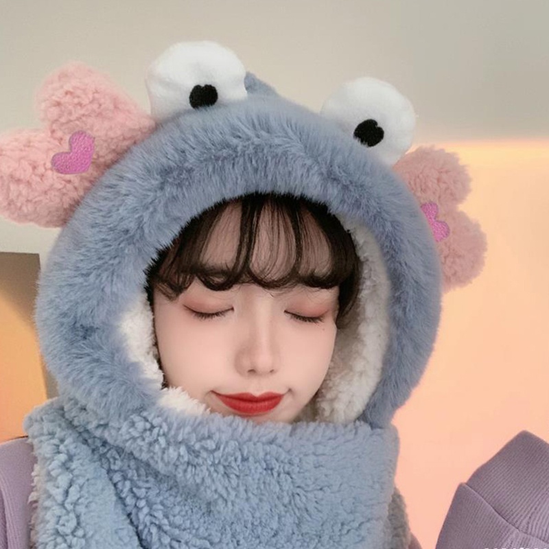 Khăn Choàng Chống Gió Mềm Mại Dày Dặn 3 Trong 1 Có Nón Và Găng Tay Và Túi Tiện Dụng