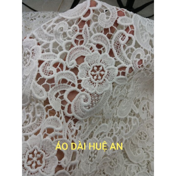 Ren chỉ cotton màu trắng dày, mềm, đẹp may áo dài, váy đầm,...